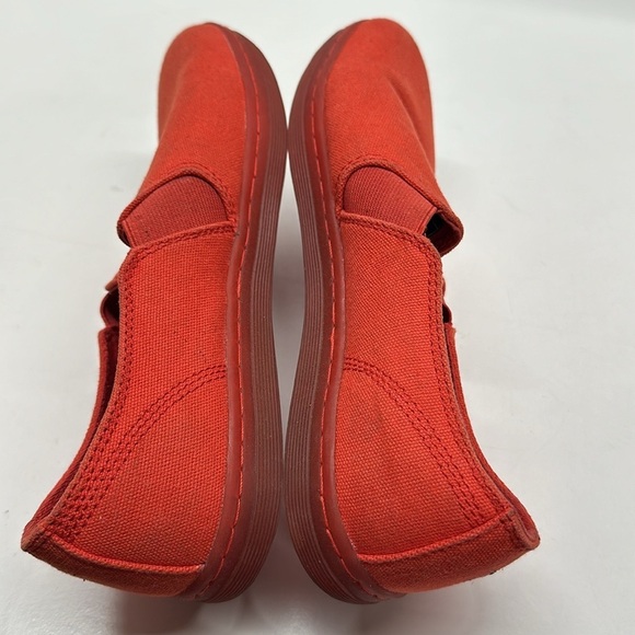 Dr Martens Finchley Slip On Sneakers Canvas Shoes Docs Shoe Red Women's Size 8 - Picture 8 of 11